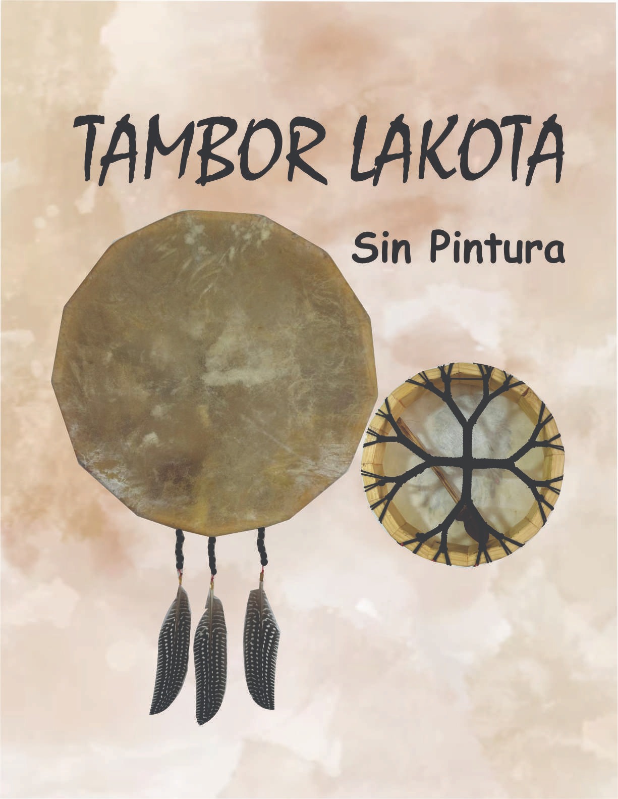 TAMBOR CEREMONIAL LAKOTA SIN COLOR